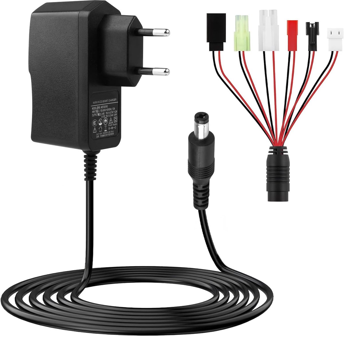 Oplader 2,4 V-12 V - NIMH/NICD batterijlader - LED-informatiesysteem - continue laadstatus - ShopVlot