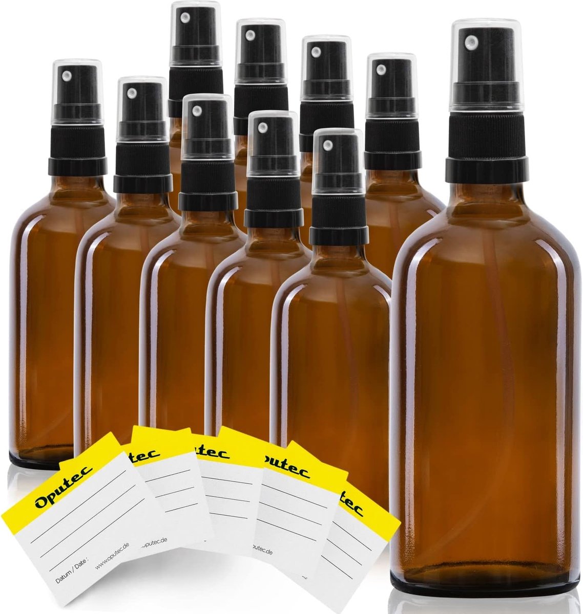 Sprayflessen 10 x 100 ml - Bruin glas - Fijn sproeikop - Ideaal voor geurige sprays - ShopVlot
