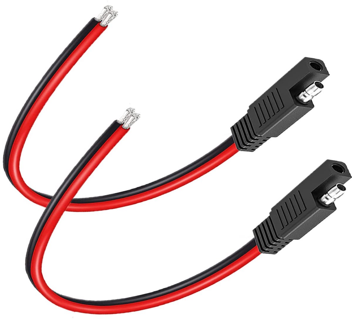 SAE verlengkabel 30 cm - 2-polige snelverbinding - 14AWG - ideaal voor zonnepanelen en accu's - ShopVlot