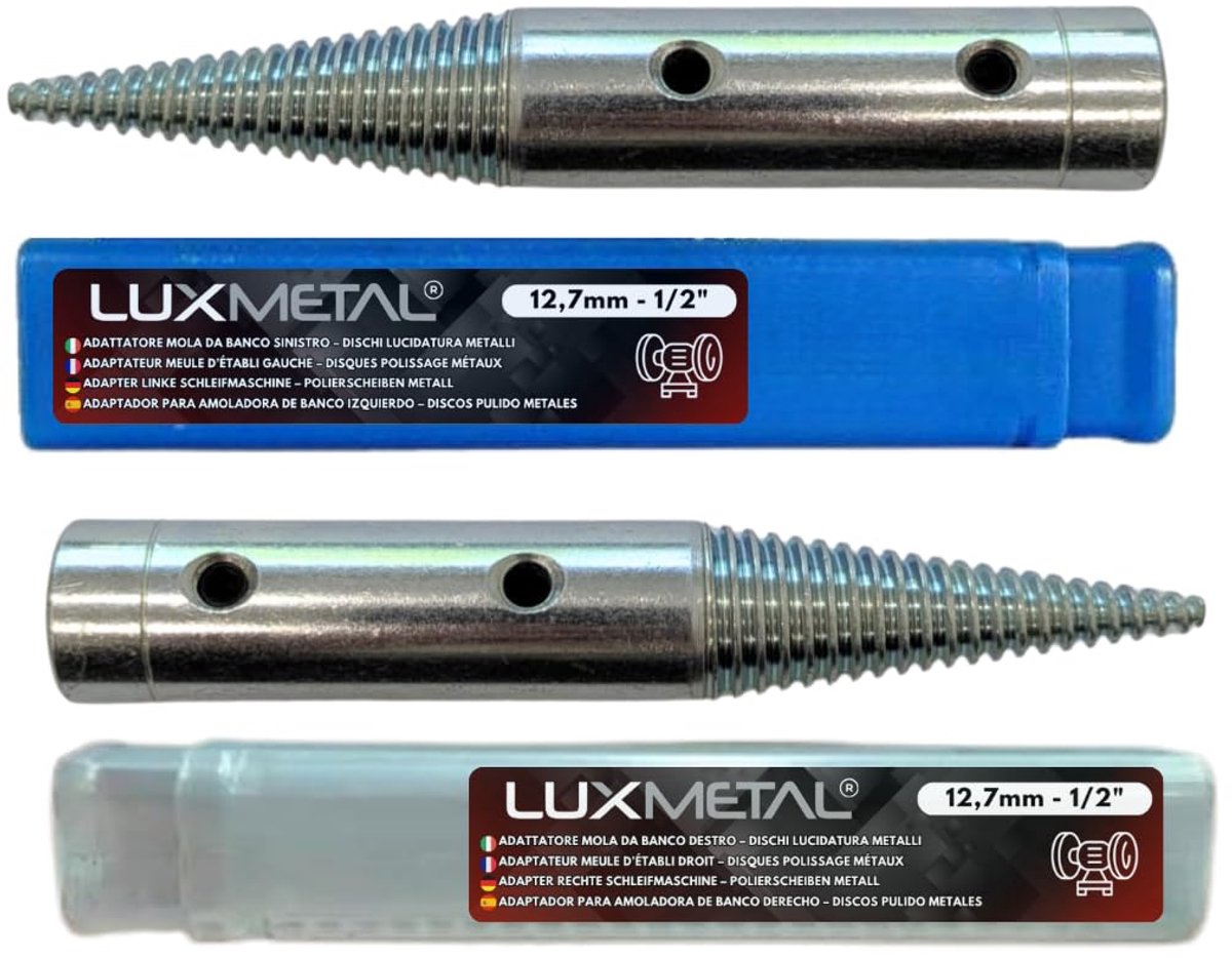 Adapter conische spindel 12,7 mm - set van 2 - rechts en links - voor polijstschijven - ShopVlot