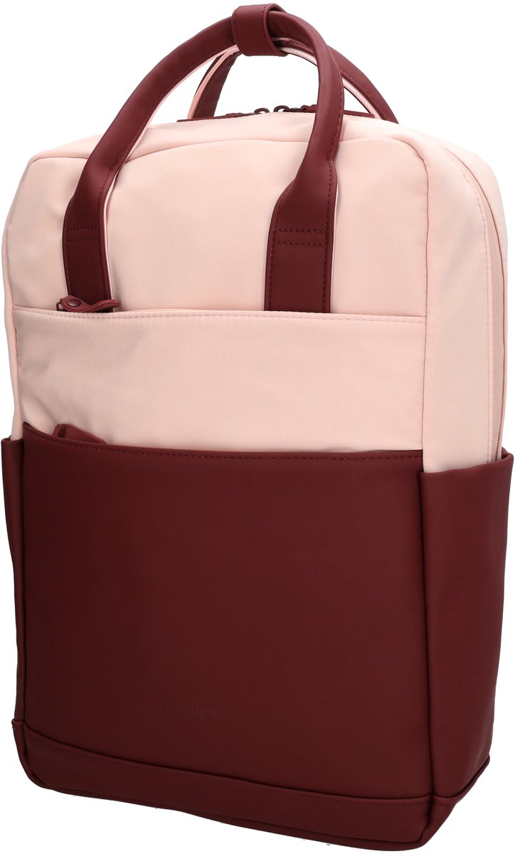 Beagles Originals Kobe Rugzak - 15,6" Laptop Vak - Trendy Werk School Rugtas - Handige Ritsvakken - Anti-Diefstal Vak - Bordeaux rood