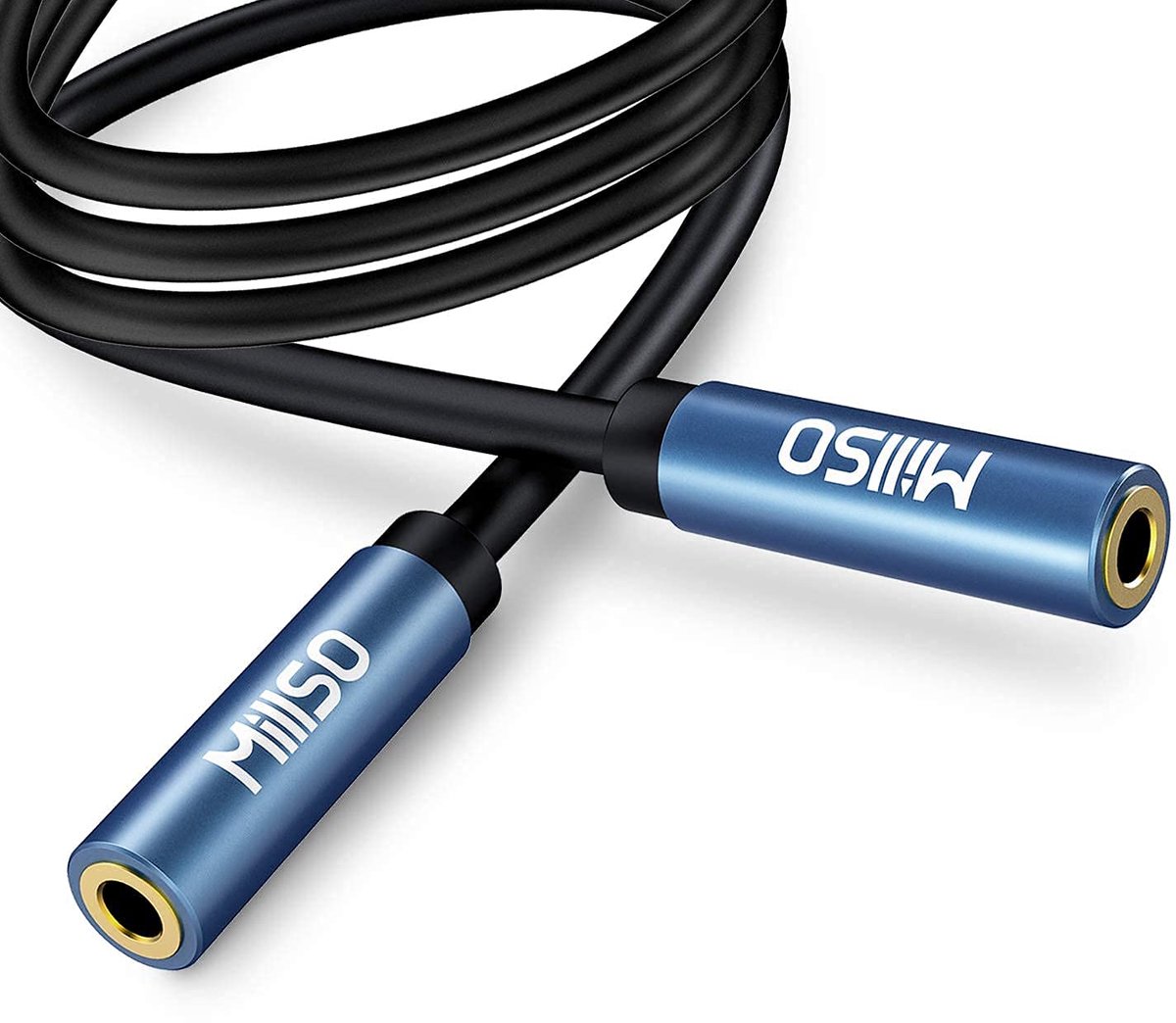 3.5mm jack koppeling 1m - audio jack verlengkabel - stereo TRS - eenvoudig aansluiten van apparatuur - ShopVlot