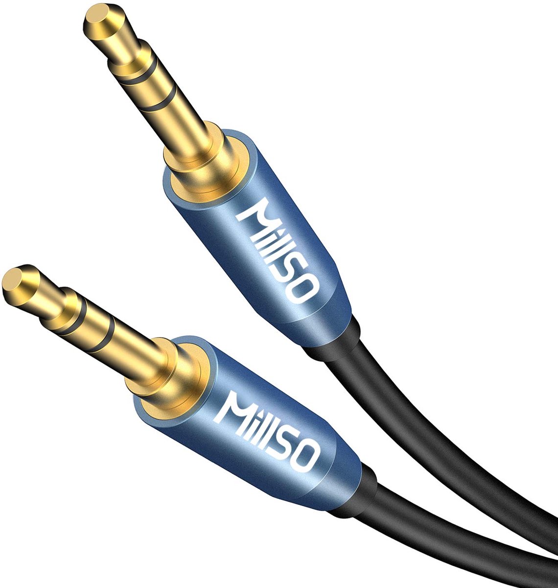 3.5mm Audio Jack Kabel 2m - Stereo Aux Kabel - 24K vergulde plug - voor Bluetooth speakers en audioapparatuur - ShopVlot