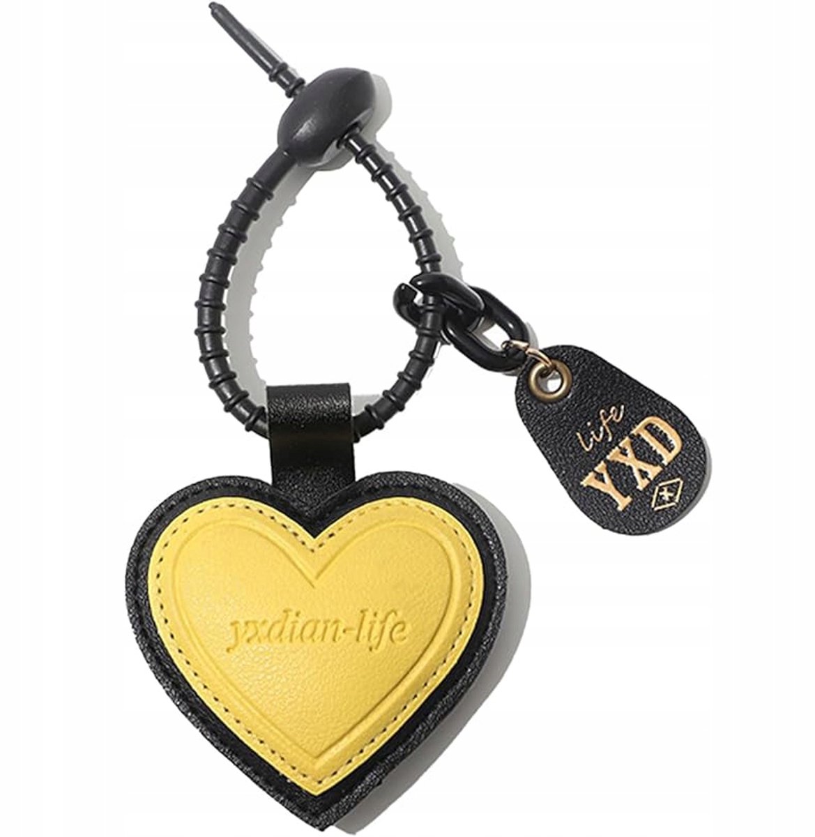 Gele Hart Sleutelhanger voor Tas, Rugzak, Sleutelhanger