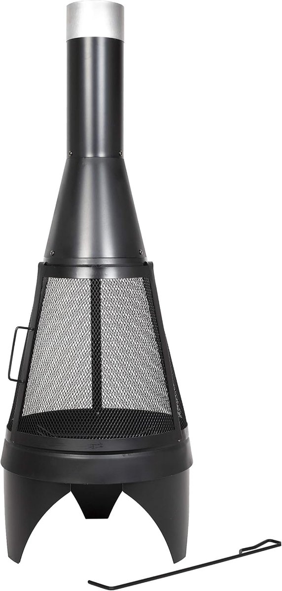 Chimenea Medium - Staal - Zwart - Creëer sfeer met een warm vuur - ShopVlot
