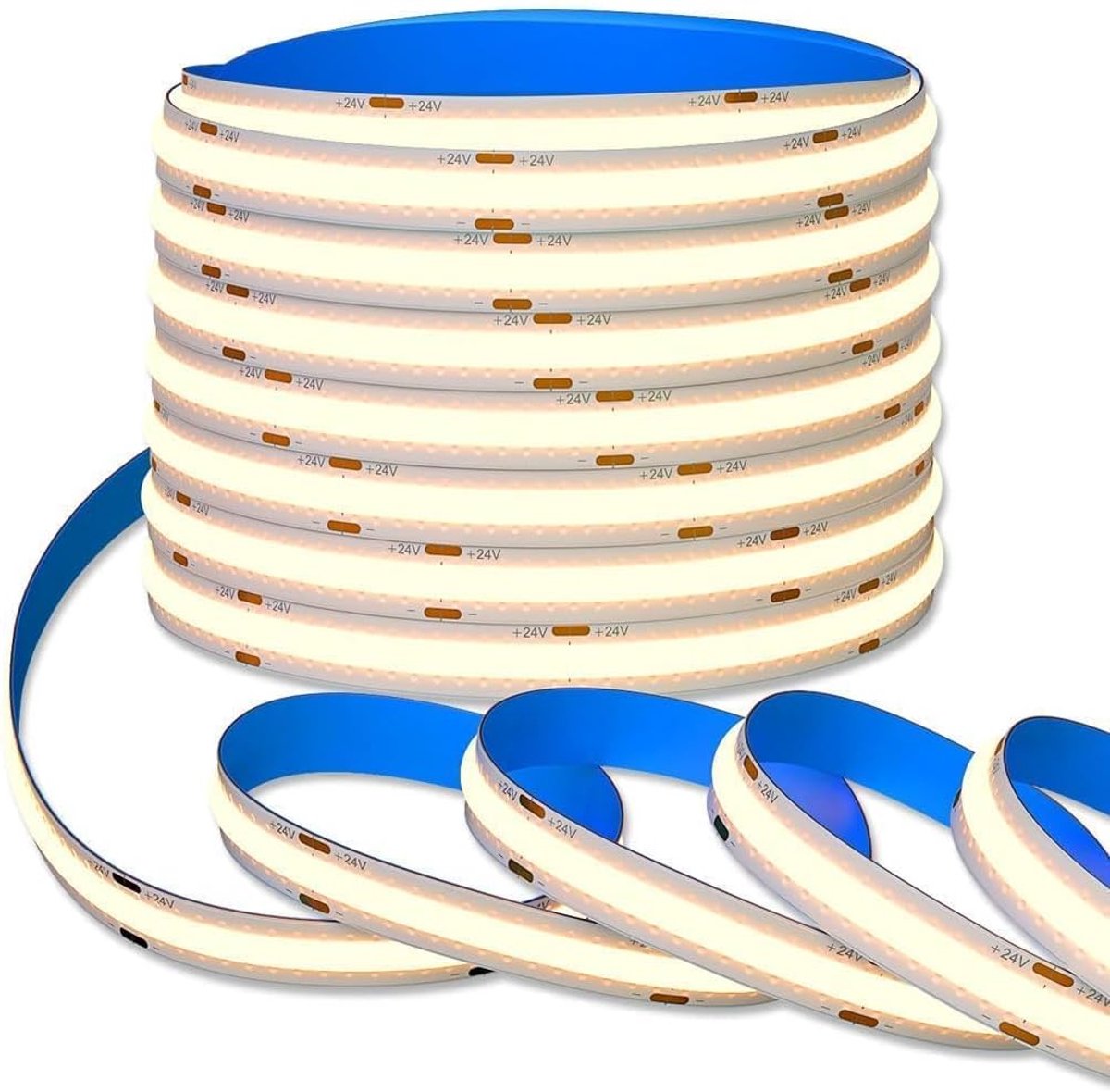LED Strip 24V 528 LEDs/m - Warm Wit 3000K - Dimbaar Hoge Dichtheid - Ideaal voor Binnenverlichting - ShopVlot