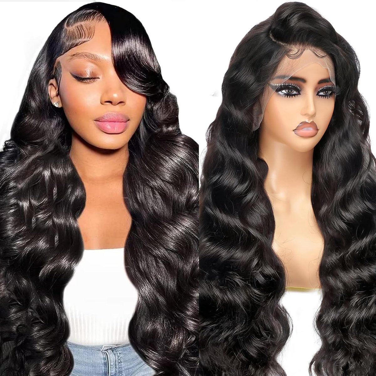 Lace Front Wig 13x6 HD Body Wave - 18 Inch Menselijk Haar - Pre Plucked met Baby Hair - Natuurlijke Haarlijn - ShopVlot