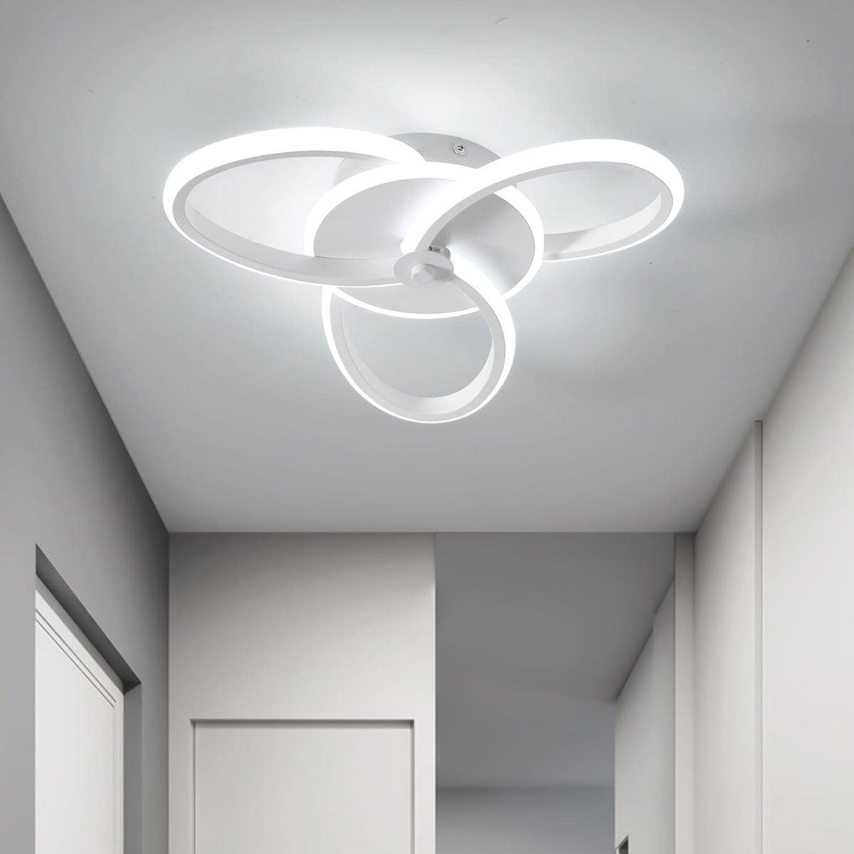 Plafondlamp 22 W - Modern Aluminium en Acryl - Koud wit 6000 K - Perfecte verlichting voor elke ruimte - ShopVlot