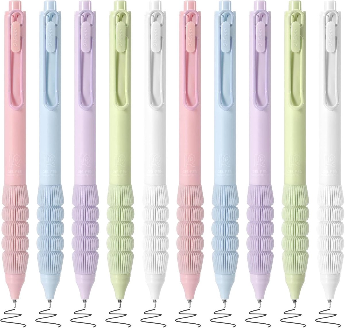 Gelpen 0.5 mm - Zwart inkt - Aesthetisch ontwerp - Voor notities en schoolwerk - ShopVlot