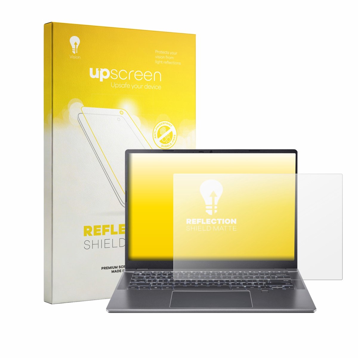 upscreen - Screenprotector voor Acer Chromebook Plus 514 - Folie Beschermfolie anti glare matte