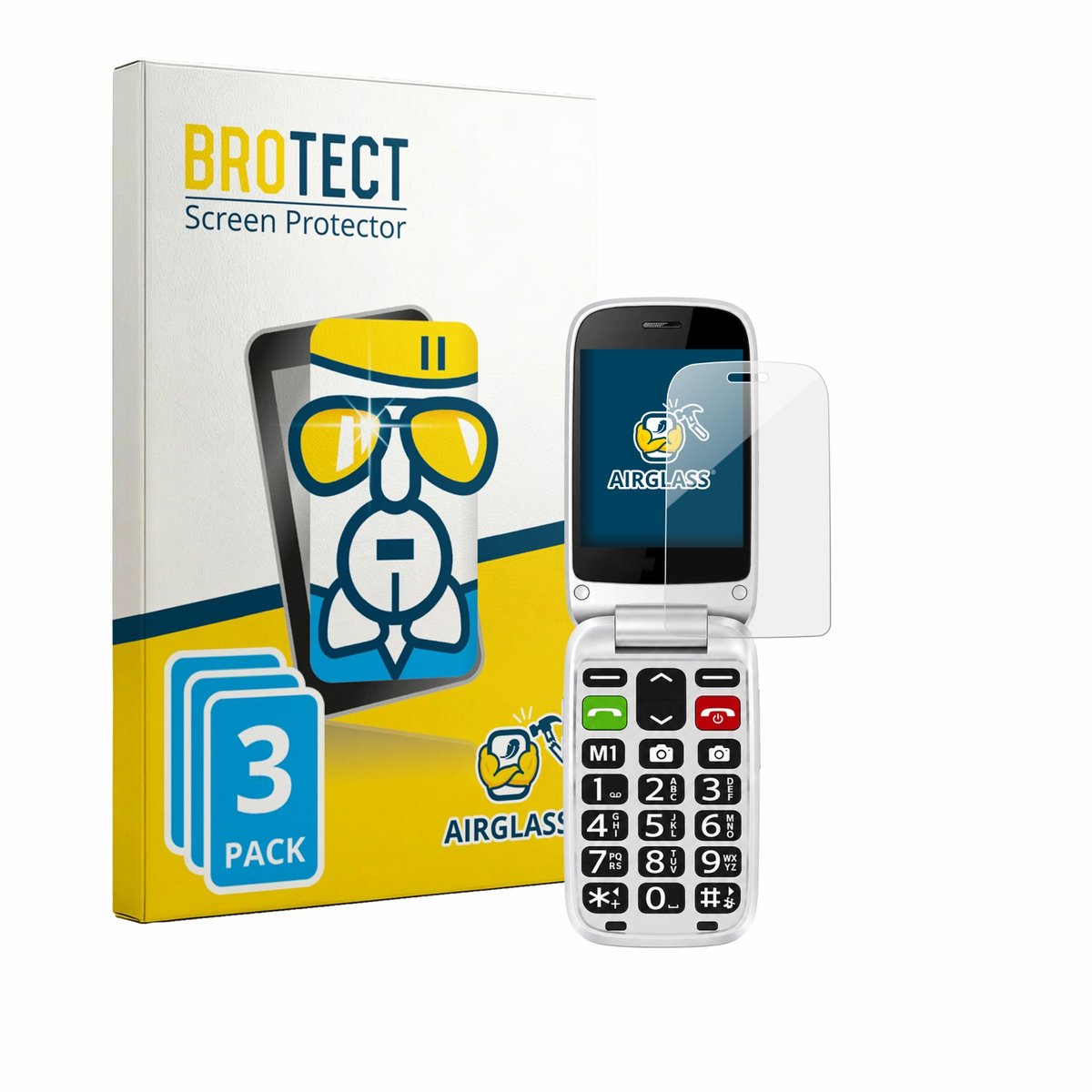 Screenprotector 3 Stuks voor true S70 Beschermglas transparant