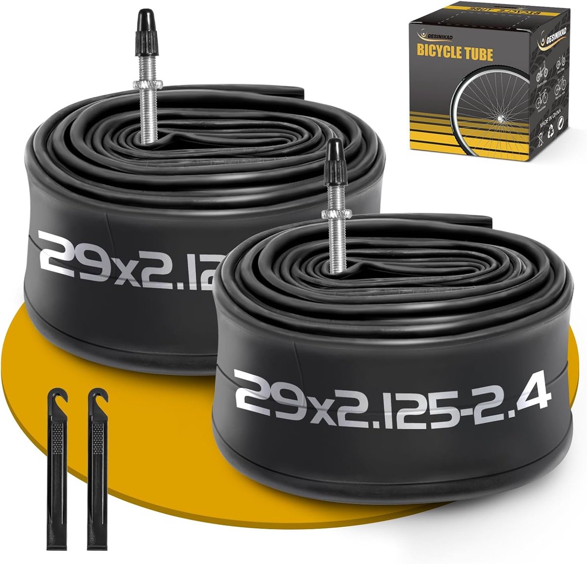 Fietskamer 29 Inch - Set van 2 - 48mm Presta Ventiel - Geschikt voor mountainbike - ShopVlot