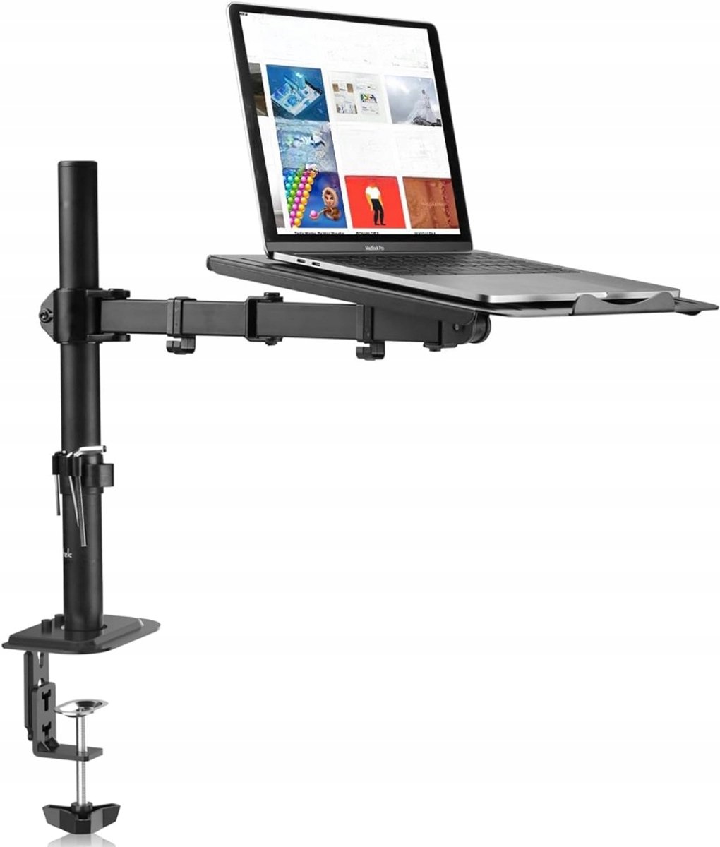 Suptek Monitorarm met Laptopstandaard - Verstelbaar
