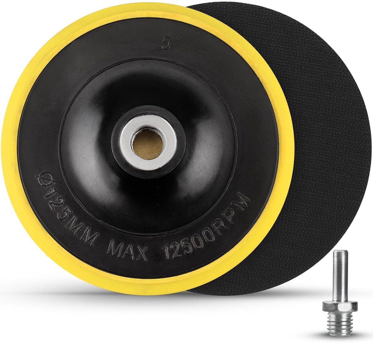 Schuurdisc 125 mm - Polijstpad met M14 adapter - Hoogwaardige kunststof - Geschikt voor 12.500 rpm - ShopVlot
