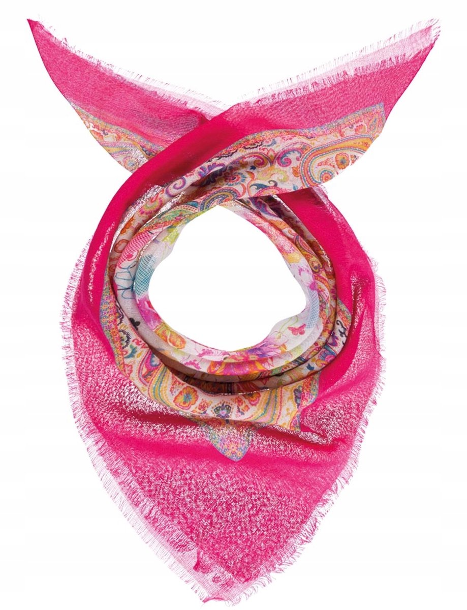Passigatti Dames Sjaal 70x70cm - Roze Patroon
