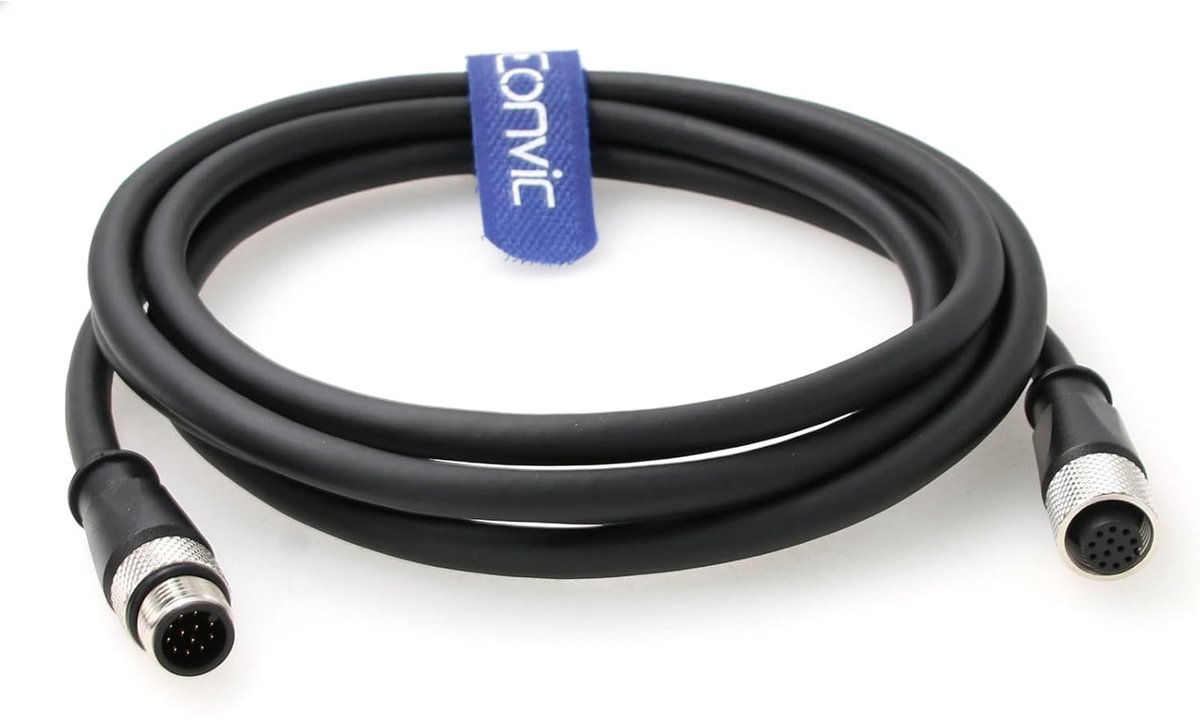 M12 A-code 12 Pin kabel - 2 meter - hoogflexibel - ideaal voor industriële toepassingen - ShopVlot