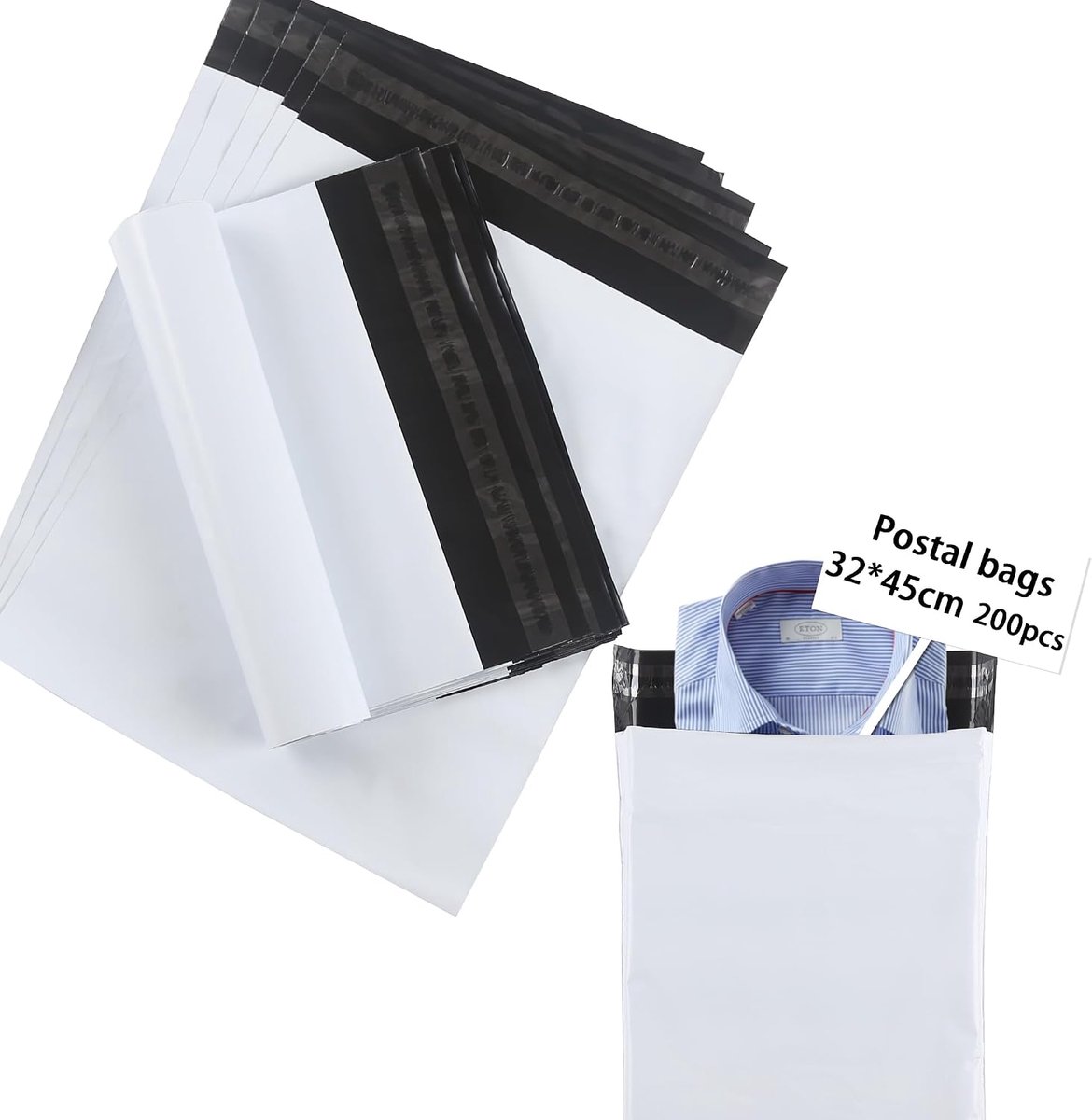 Verzendenveloppen 32 x 45 cm - Vintage plastic - Zelfklevend - Waterdicht en tamper resistant - ShopVlot