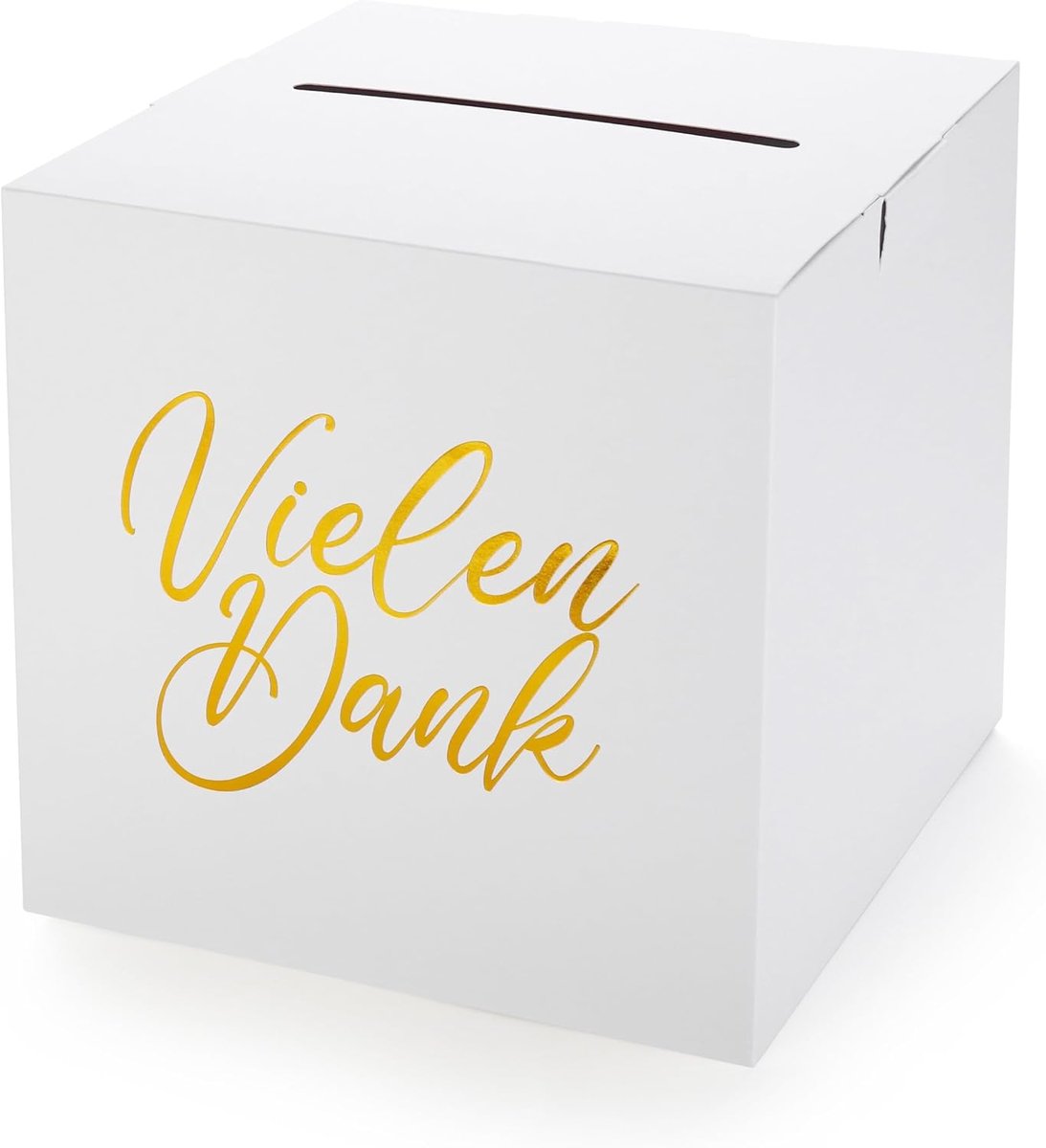 Cardbox 24 x 24 x 24 cm - goud - elegant ontwerp - veilig opslaan van kaarten - ShopVlot