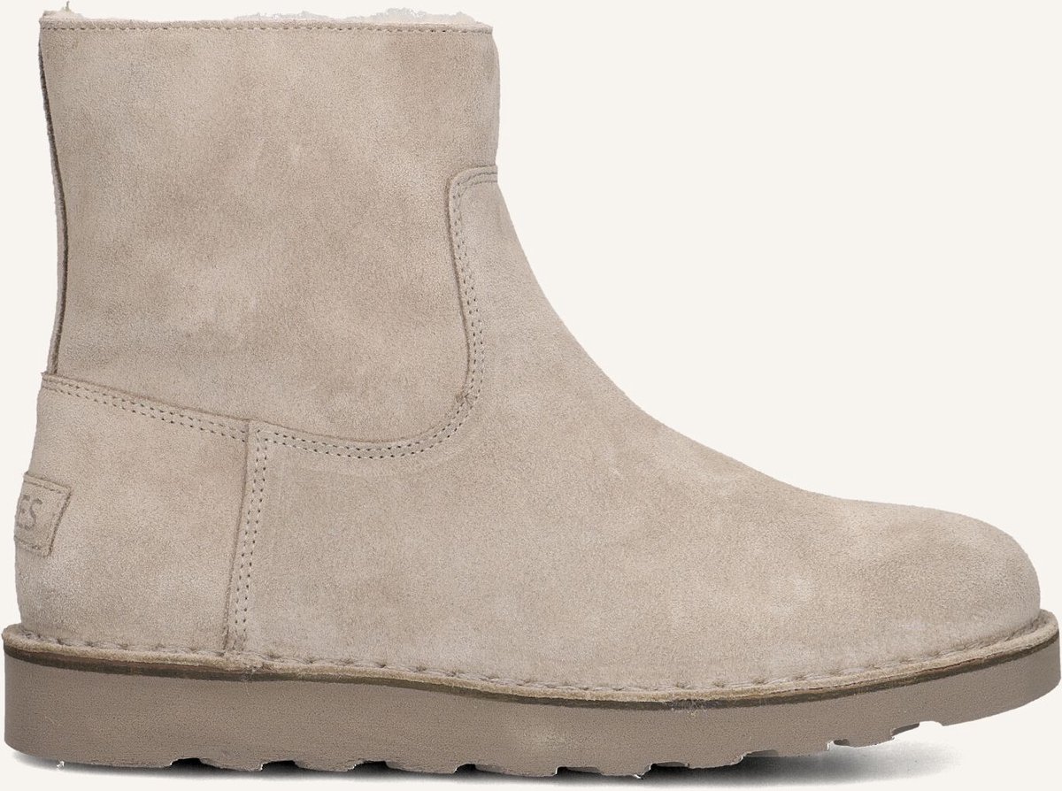 Shabbies Palissa Mia Zip Enkellaarsjes - Enkelboots met rits - Dames - Taupe - Maat 42