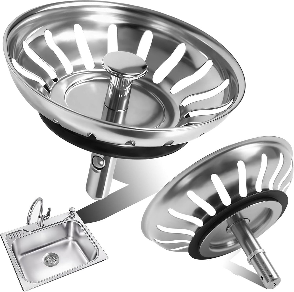 Zeefinzet 82 mm - Compatibel met 3,5 inch afvoersystemen - Instelbare excentrische pennen - ShopVlot