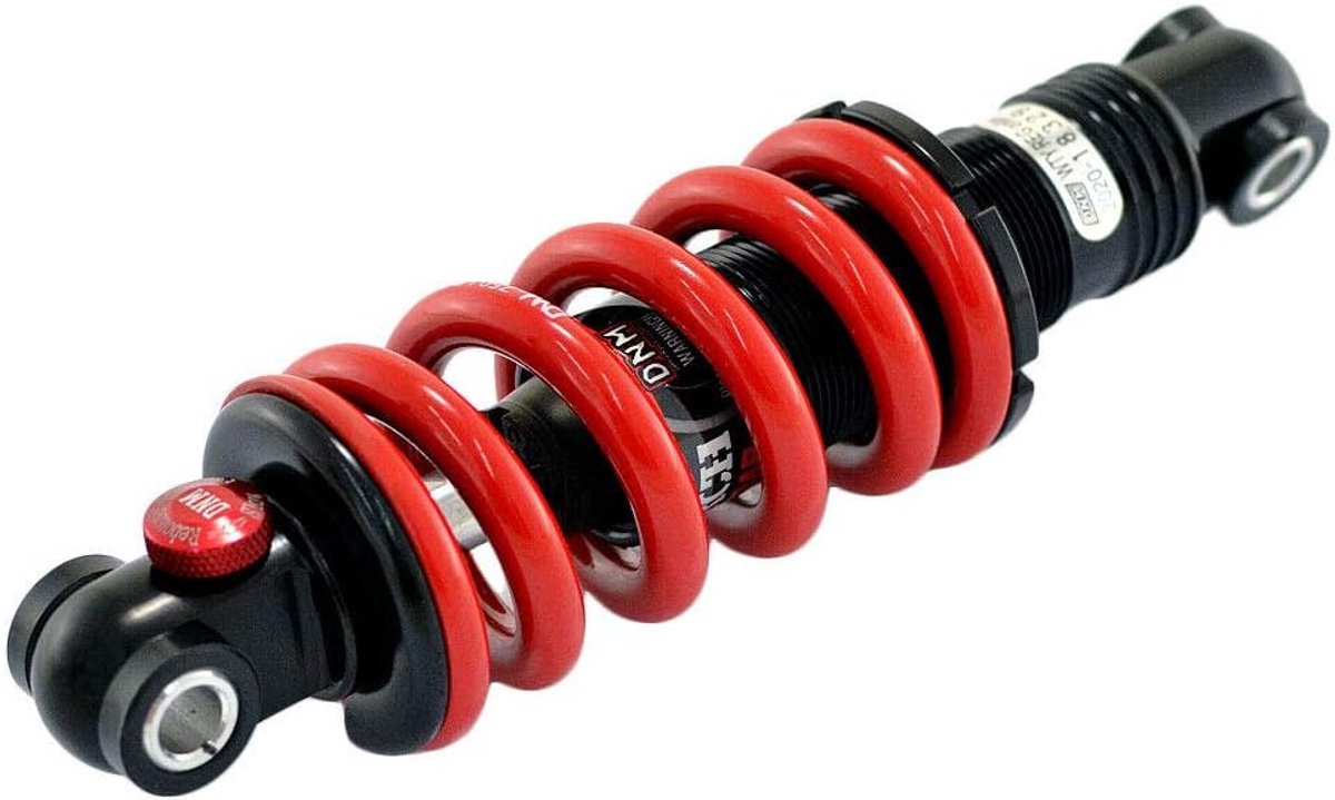 Mountainbike demper 165 x 35mm - Rode veer - Verstelbaar - Betrouwbare schokabsorptie - ShopVlot