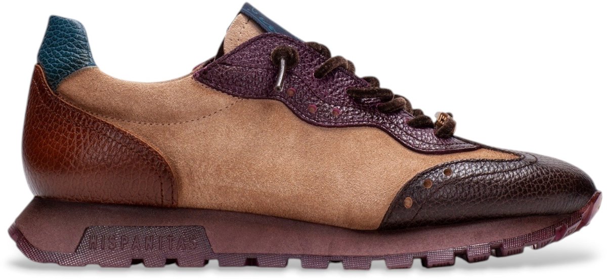 Hispanitas Bruine Oregon leren sneakers