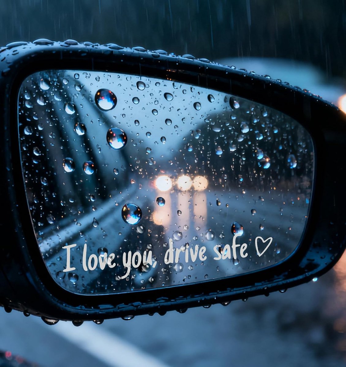 Auto Spiegel Stickers 10 Stuks - I Love You Drive Safe - Vinyl Waterdicht - Positieve Boodschap voor Veilig Rijden - ShopVlot