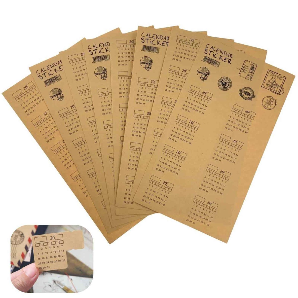 Kalenderstickers voor planners - 60 zelfklevende indextabbladen - maandelijkse indexverdelers - ShopVlot