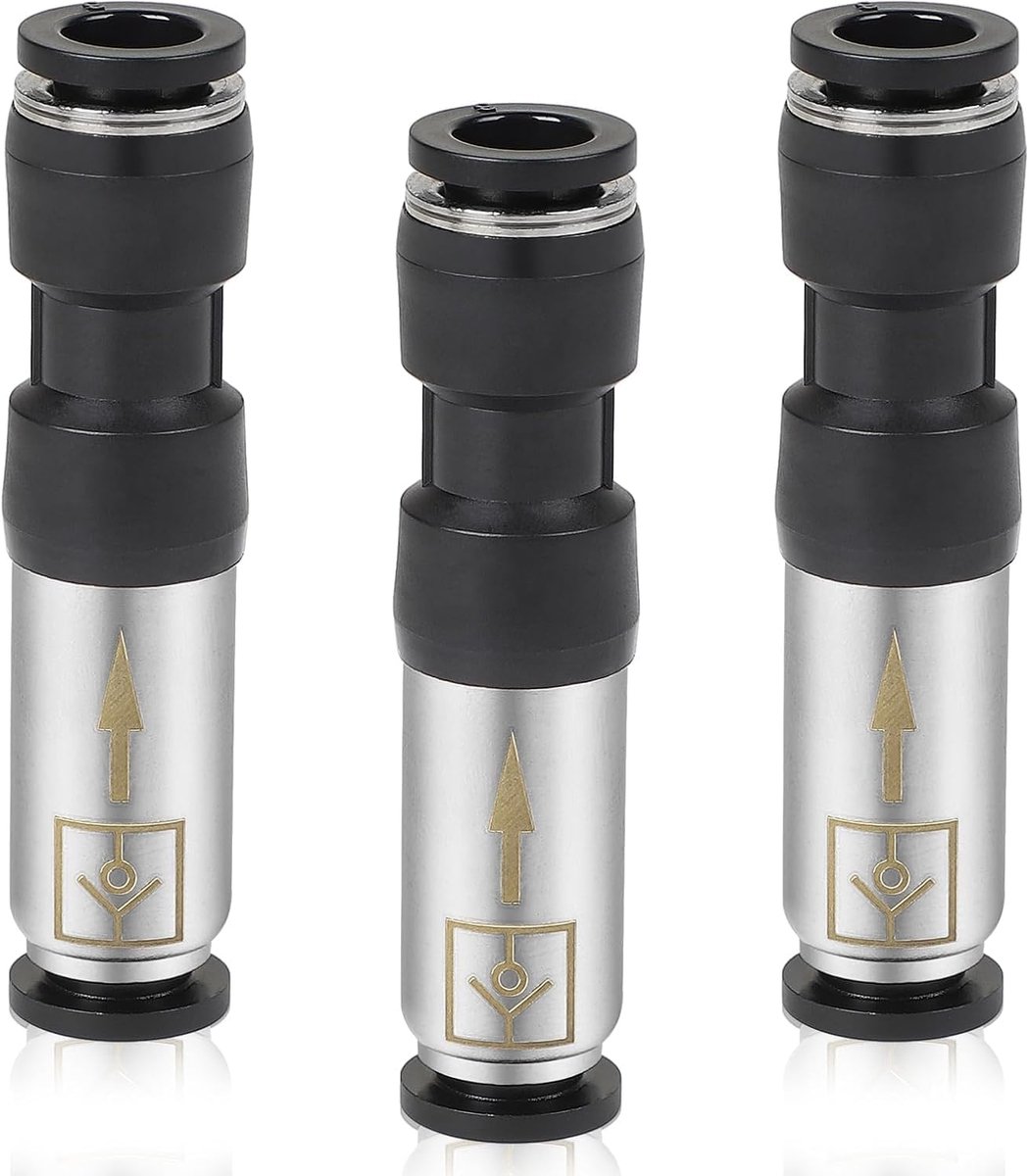 terugslagklep 8 mm - zwart - snelkoppeling zonder gereedschap - betrouwbare verbinding - ShopVlot