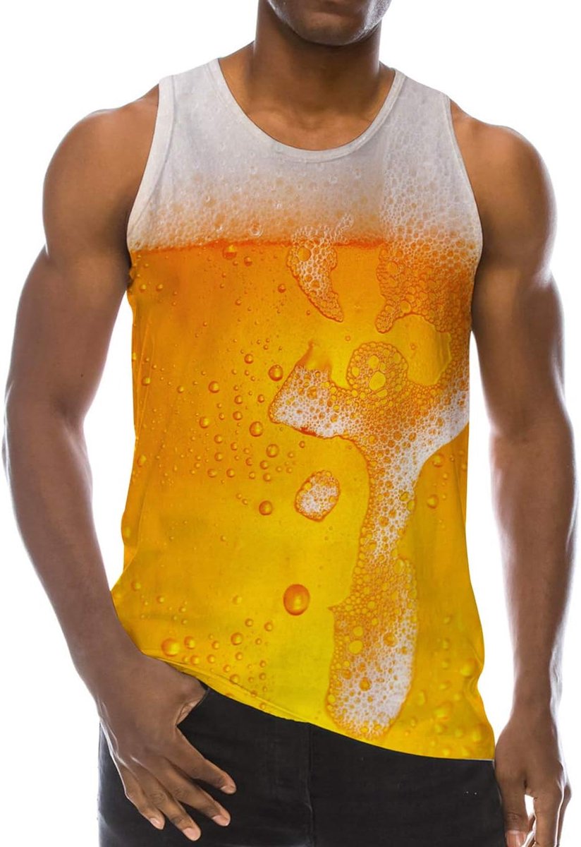 Tanktop heren S-XXL - 3D spierlook - ademend materiaal - perfect voor de zomer - SnelShoppen