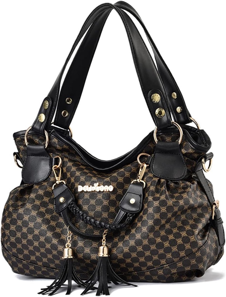 Handtas dames retro schoudertas - zacht PU-leer - grote hobo tas - ideaal voor dagelijks gebruik - SnelShoppen