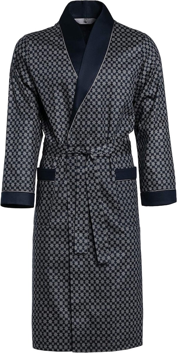 dressing gown heren - elegant - 100% katoen - comfortabel voor thuis - SnelShoppen