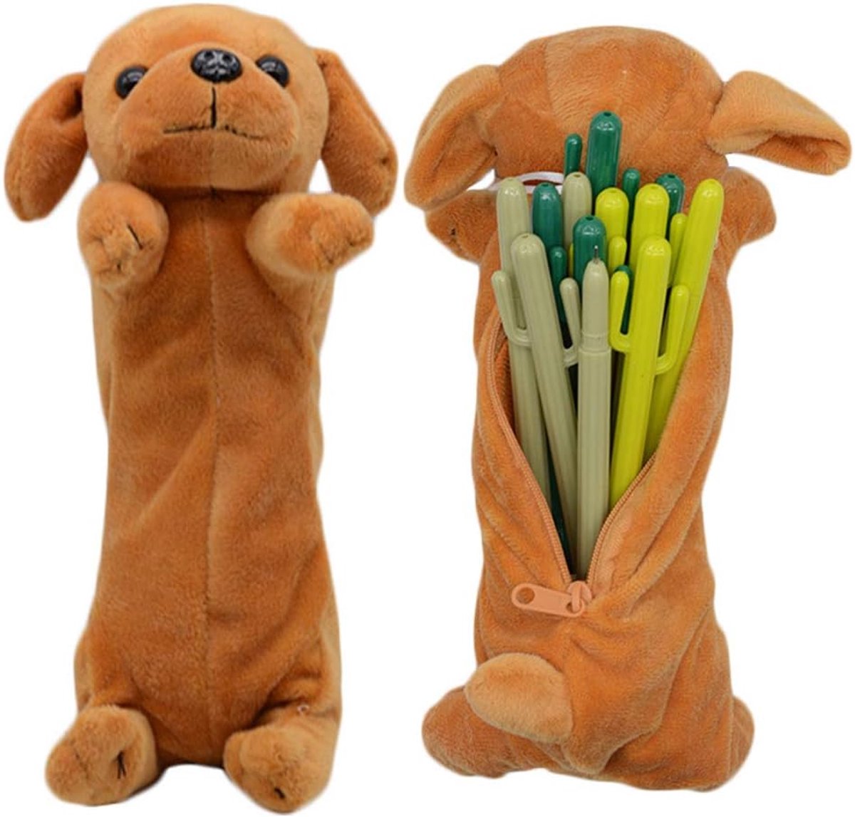Pencil Case 3D Hondenvorm - Zachte Pluche - Leuk Cadeau voor Kinderen - Ideaal voor School - SnelShoppen