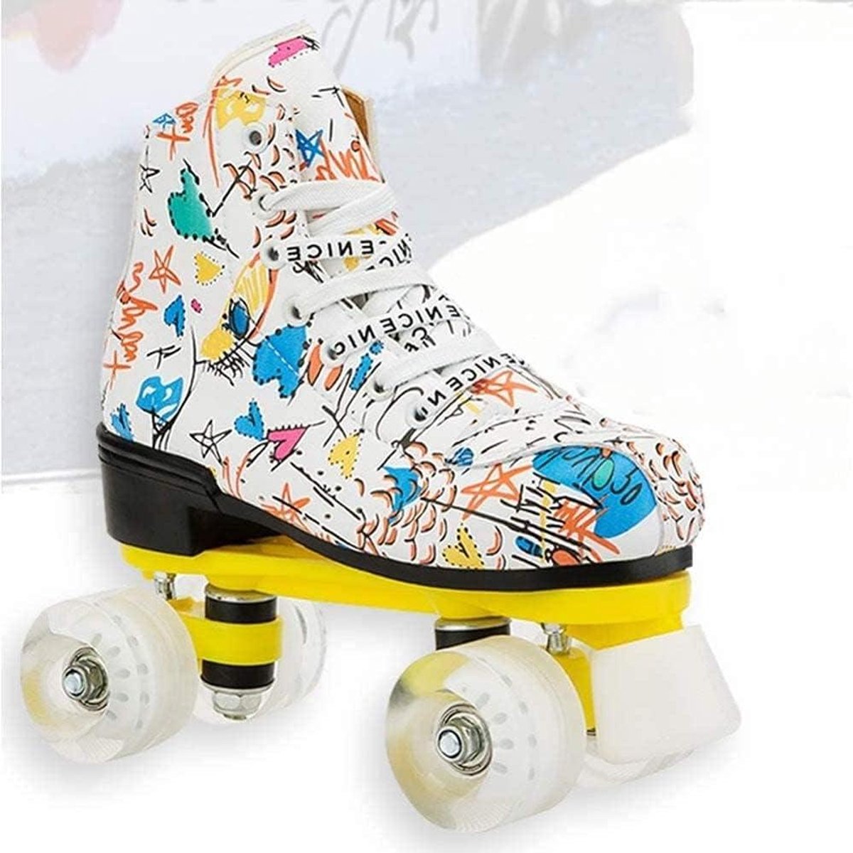 Klassieke Rolschaatsen Dubbele rij skates Buiten recreatie LED Knipperende Wielen