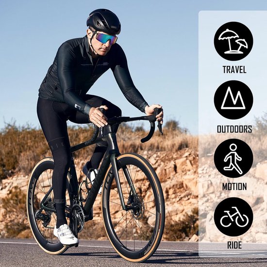 Dailygoods- Sportzonnebril Gepolariseerd - Fietsbril Dames/Heren - UV400 Bescherming - Winddicht - Veiligheidsbril - 2 Stuks - Hoogwaardig PC-Materiaal van Dailygoods — afbeelding 2