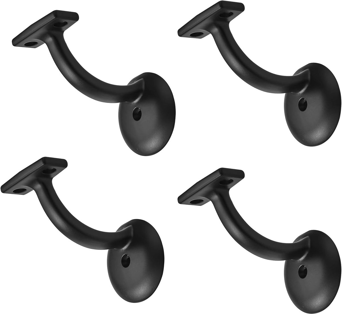 Handrail bracket zwart - ijzeren leuningbeugels - stevig en duurzaam - ideaal voor trapleuningen - ShopVlot