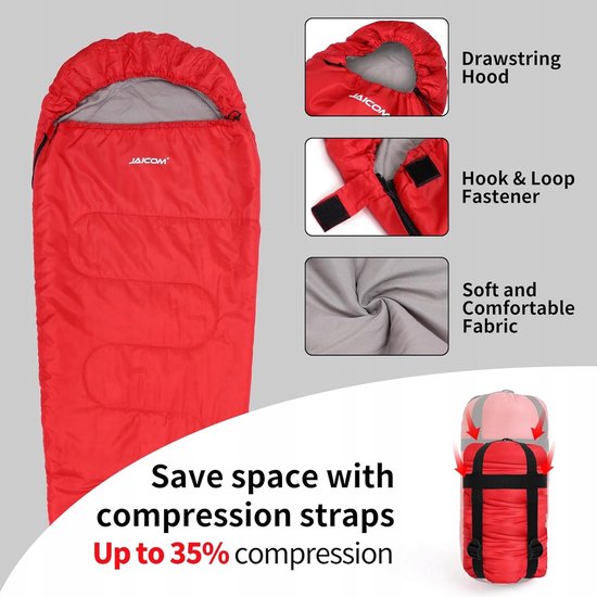 Lichtgewicht Mummie Slaapzak 210cm - Comfortabel Kamperen & Outdoor — afbeelding 4