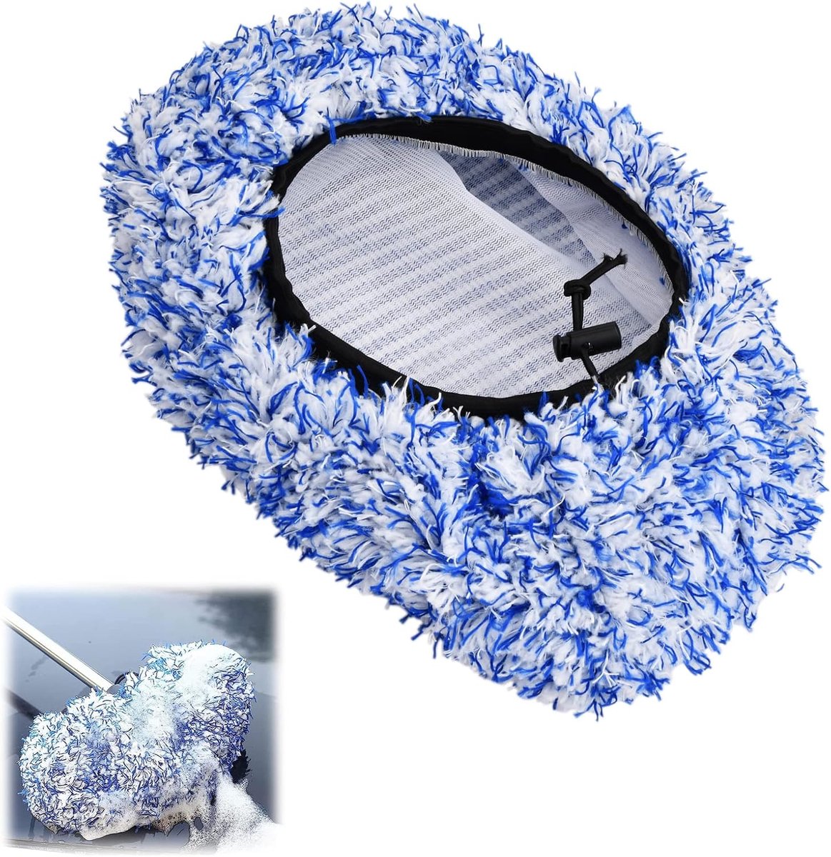 Wasborstelhoes microvezel - Universeel - Blauw - Bescherming tegen krassen - ShopVlot