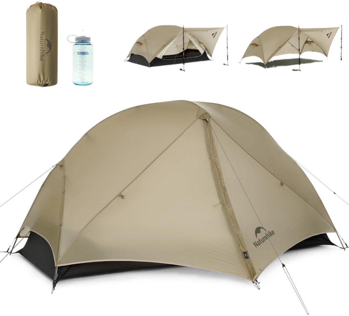 Tent 1-2 personen - ultralicht 1,5 kg - waterdicht - ideale backpacktent voor kamperen - ShopVlot
