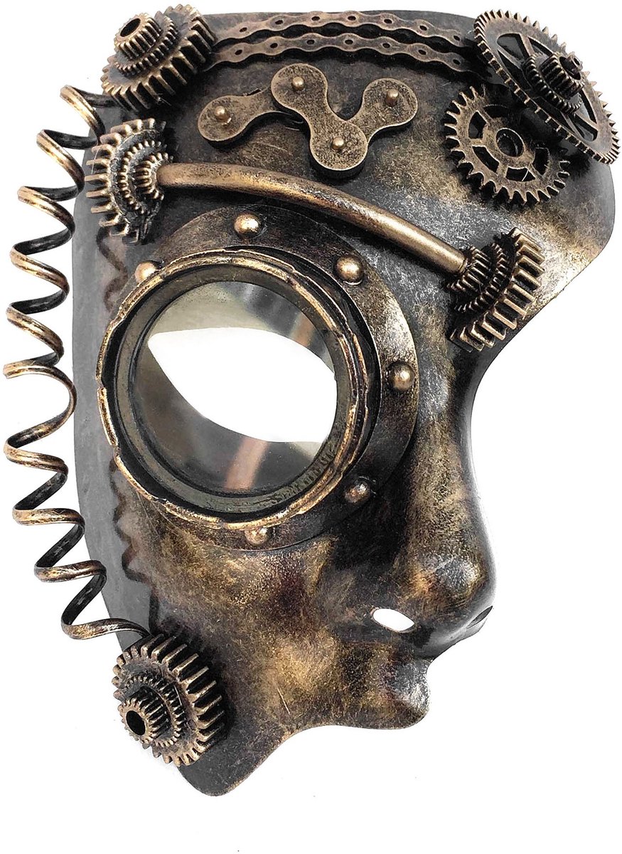 Steampunk Halfmasker Android - Carnaval Contactlenzen Fasching