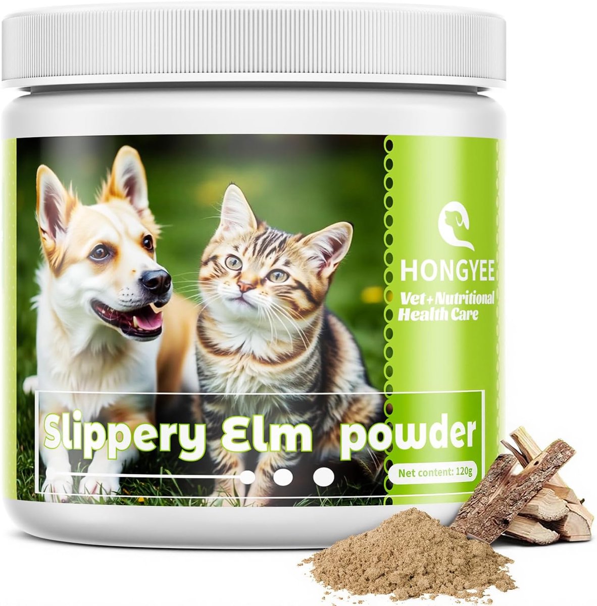 Ulmenpoeder voor honden en katten - 120 g - beschermt spijsvertering - verlicht maag- en darmklachten - ShopVlot