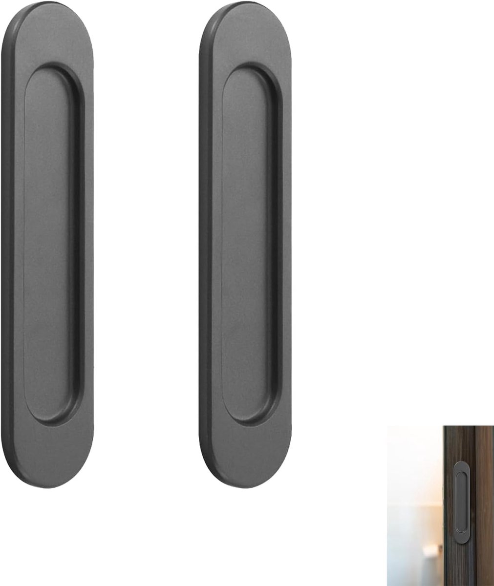 Schuifdeurgrepen 2 stuks - grijs - aluminiumlegering - modieus en veelzijdig - ShopVlot