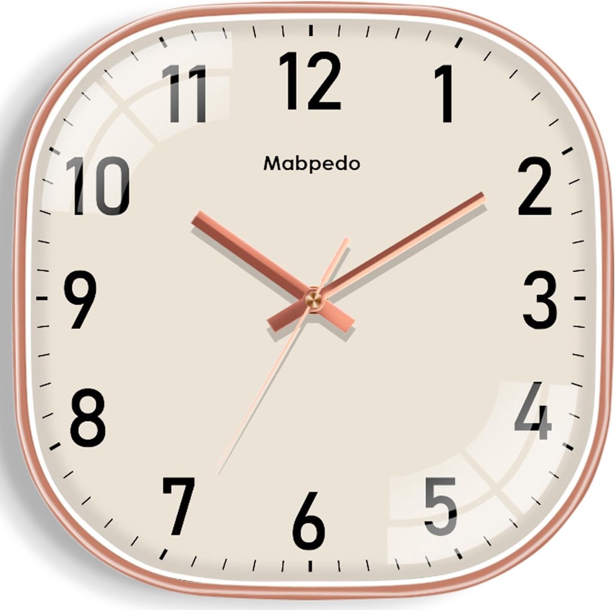Wandklok 10 Inch - Vierkant Design - Stille Non-Ticking - Perfect voor Slaapkamer en Kantoor - ShopVlot