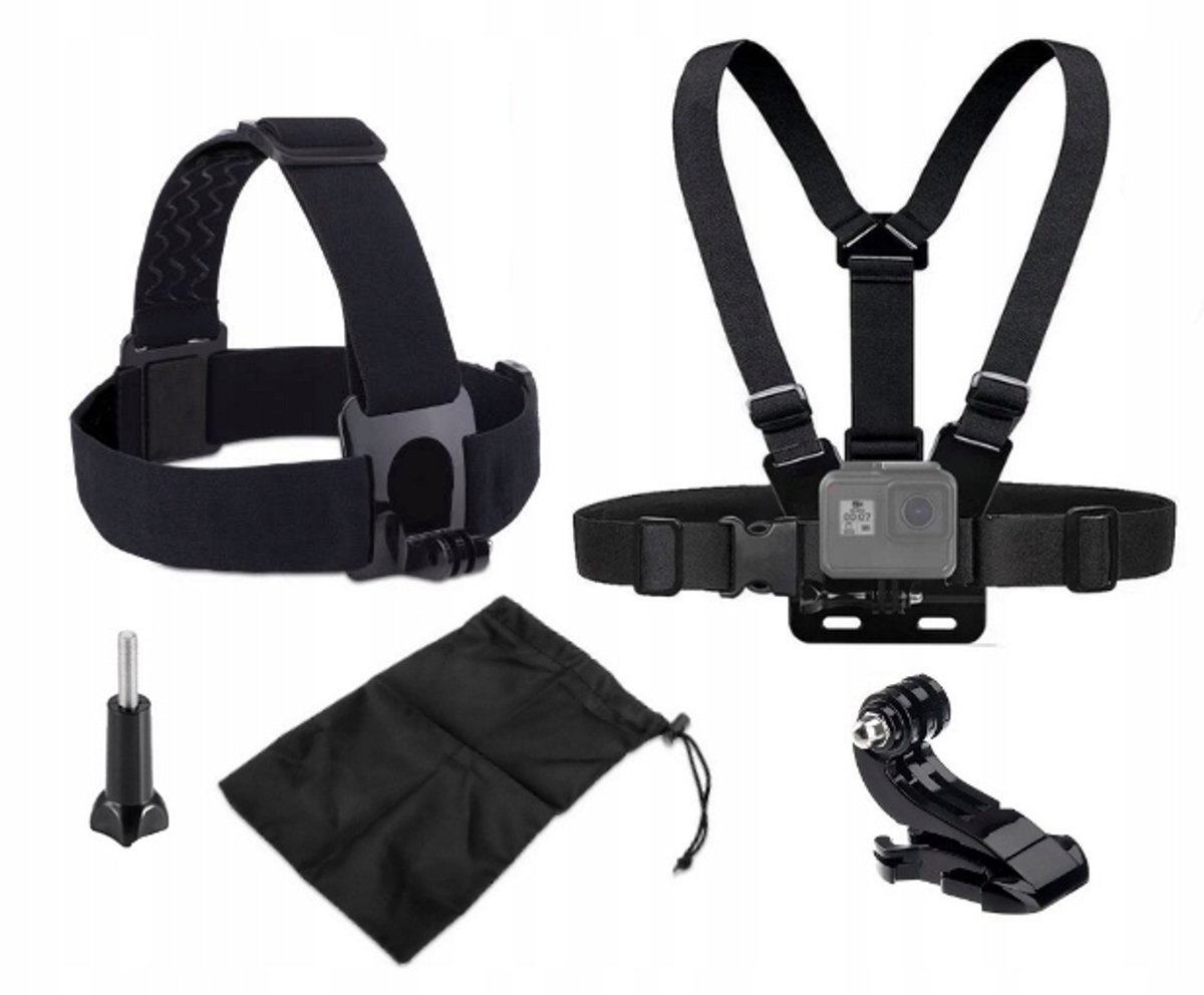 EKEN Camera Accessoires Set: Borsttuig, Helm & Hoofdbandhouder