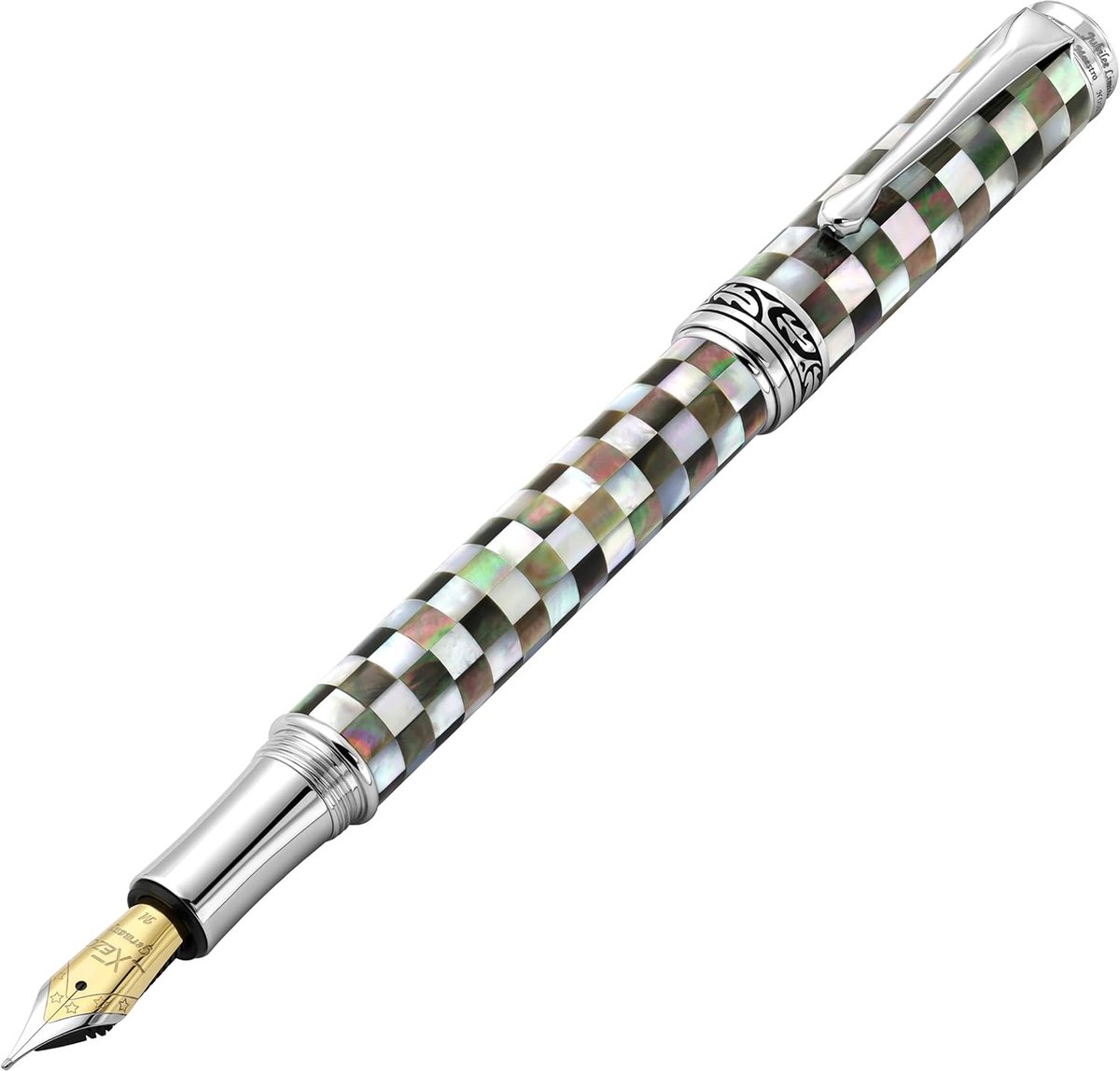 Vulpen medium punt - limited editie 223 stuks - mozaïek van parelmoer - perfect voor elegant schrijven - ShopVlot