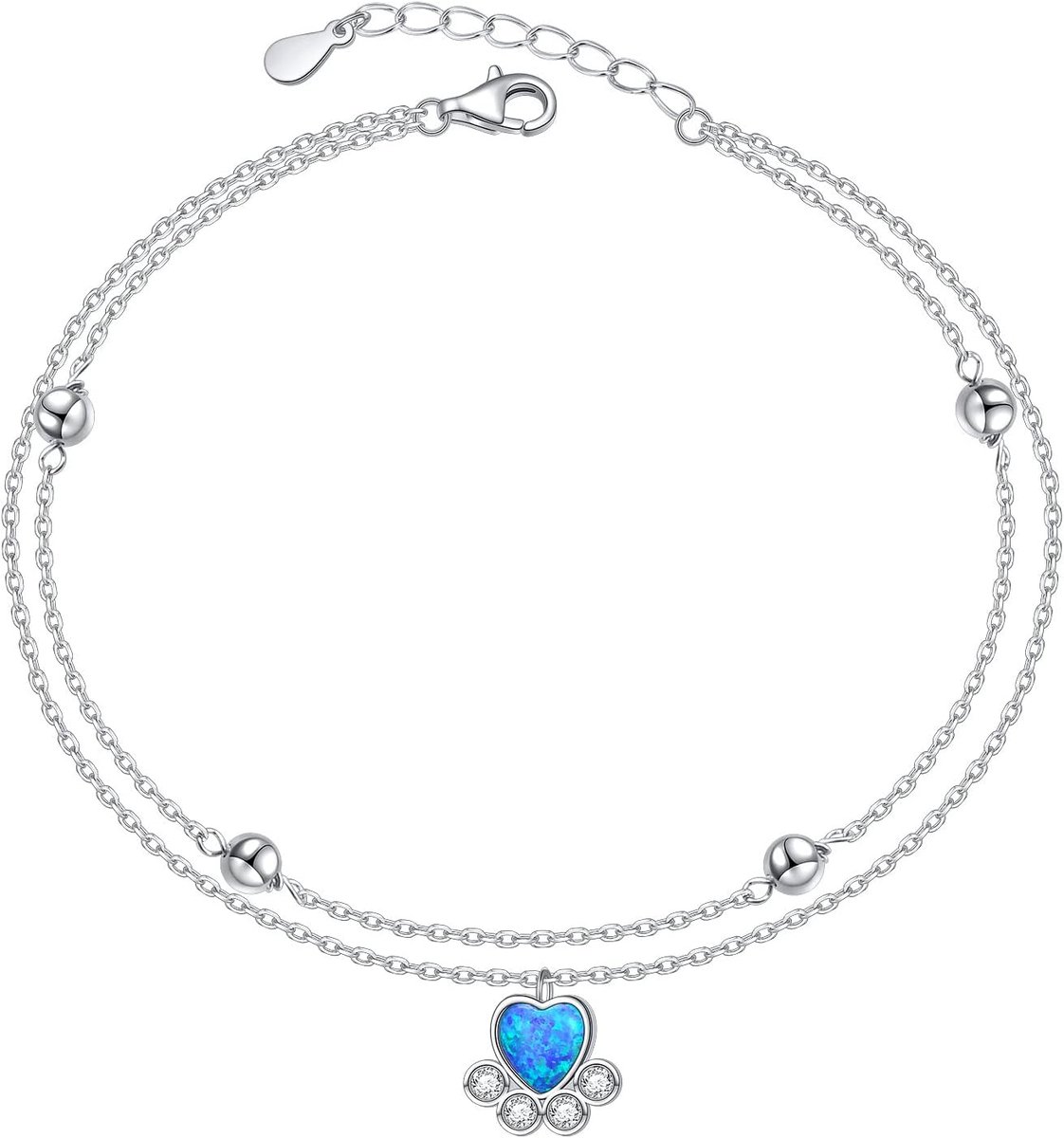 Anklet voor vrouwen - verstelbaar - zilverkleurig - trendy accessoire - ShopVlot