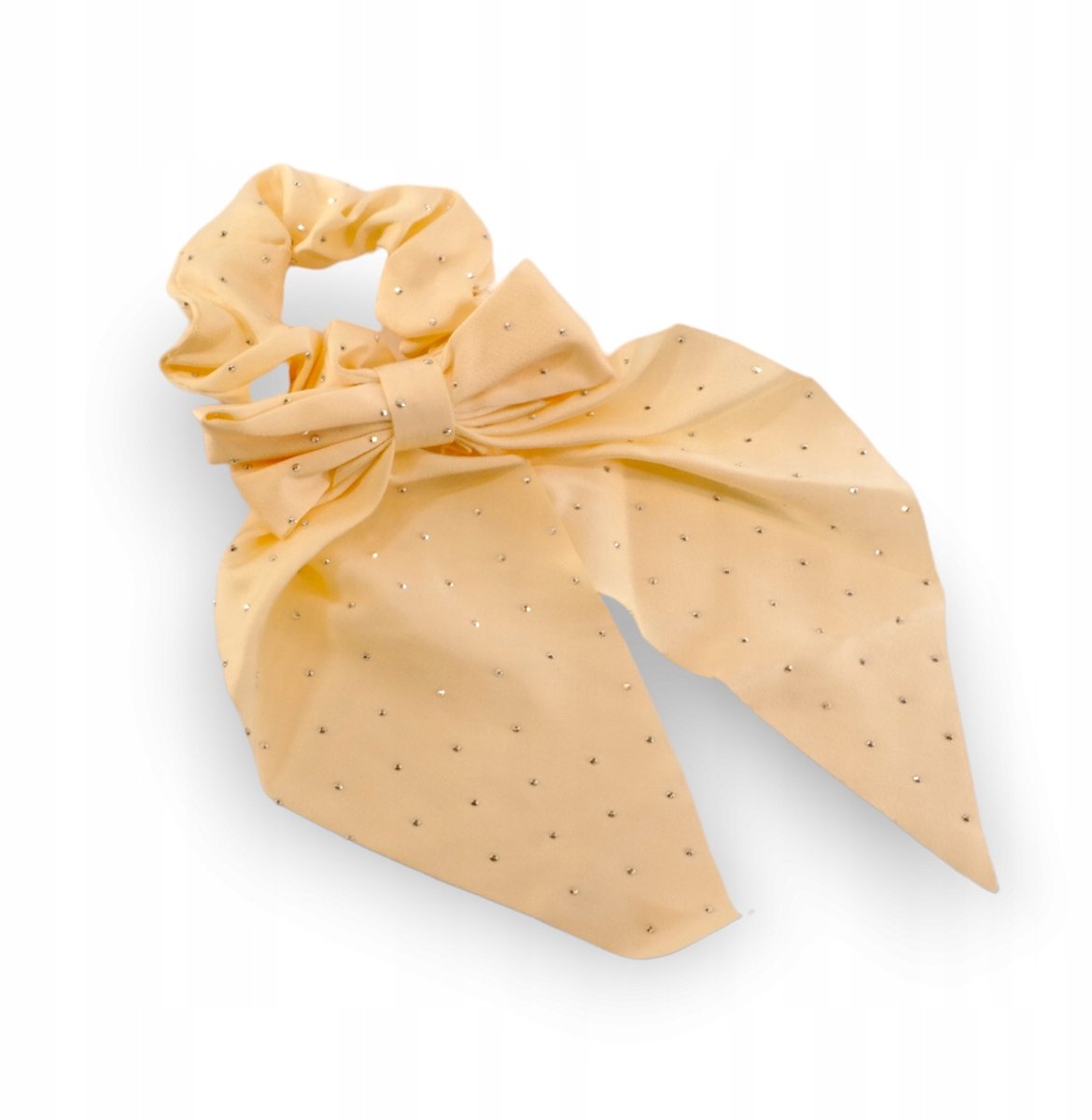 Scrunchie Haarband met Breisel en Paillette - Beige