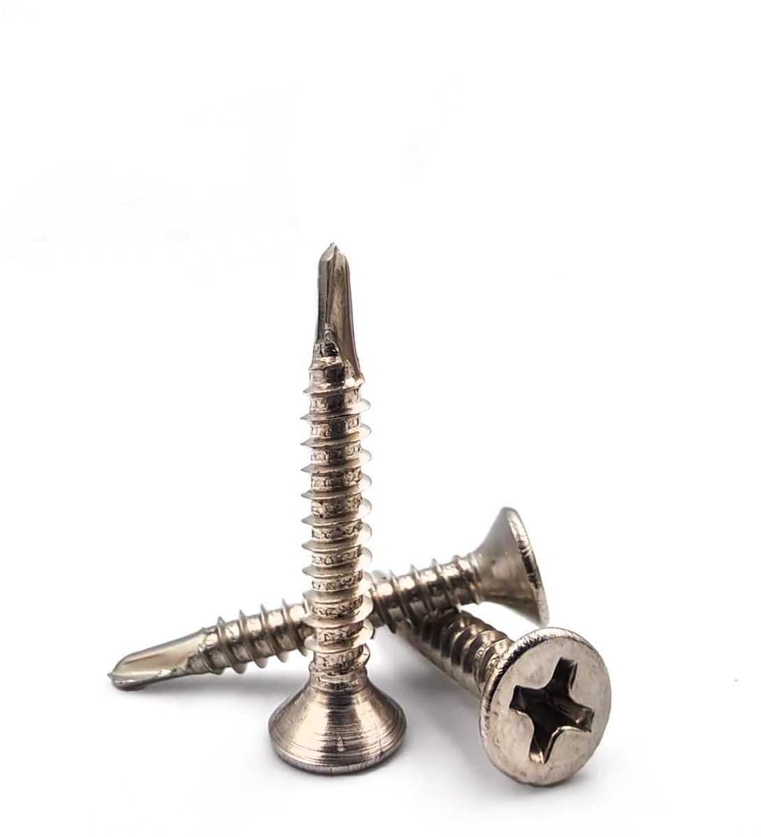 Boormetalen schroeven 3,5 x 25 mm - RVS A4 verzonken kop - Zelftappend - Ideaal voor zachte metalen - ShopVlot