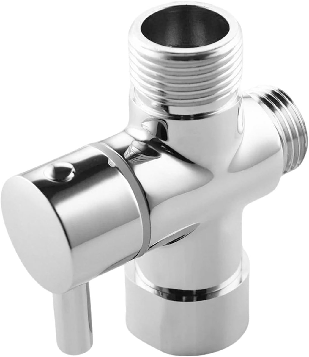 Douche-arm omschakelventiel 3-weg 1/2 inch - messing - T-adapter voor handdouche en sproeikop - ShopVlot