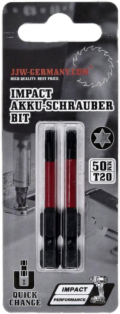 Accuschroevendraaier bits T10-T40 - 50 mm lang - Impact Torx - Tot 10x langere levensduur - ShopVlot